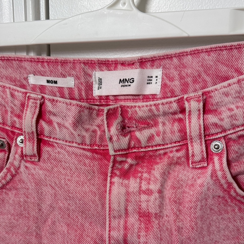Mango Denim Pink Mom Jeans size 4
